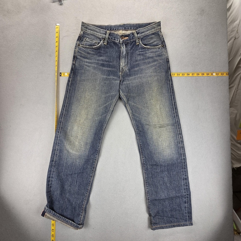 Edwin Jeans Mens Selvedge Blue 505zxx Regular Straight Japan Whiskers Fits 31x29